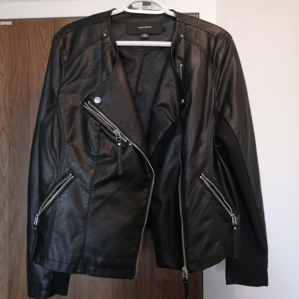 Silver Icing "city nights" faux leather jacket